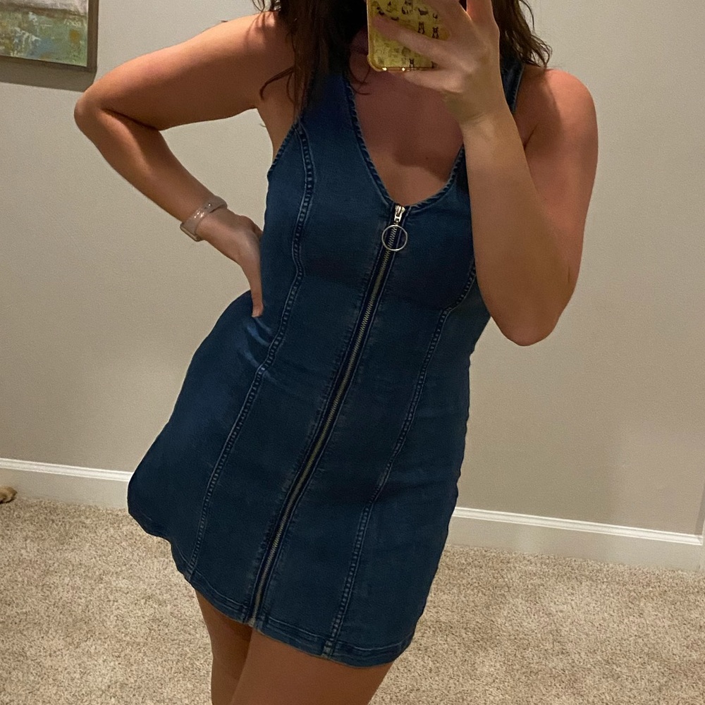 H&M denim mini dress